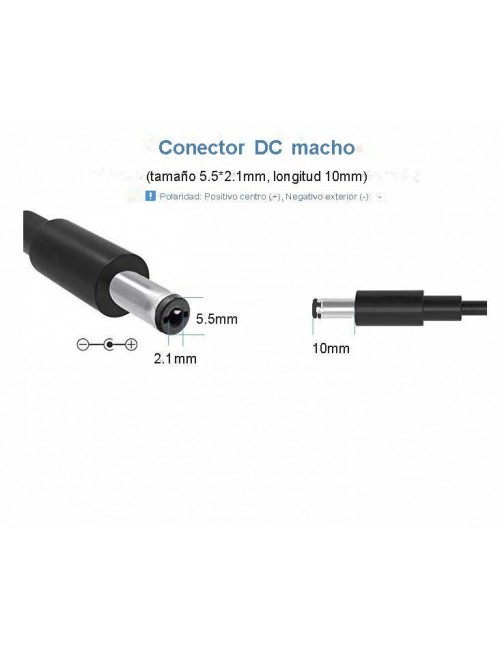 Alimentador 12Vdc 2A 24W conmutado con conector 5,5x2,1mm con adaptador  5.5x2.5mm NO