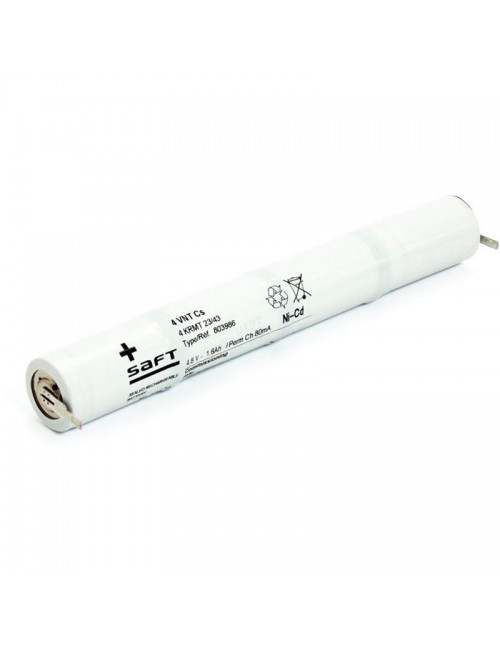 Bateria para iluminación de emergencia de 4,8V 1,6Ah Ni-Cd con terminales fast-on ARTS Energy (Saft) - 4VNTCS1.6 -  - 2000000000