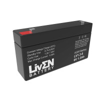 Batería 6V 1,3Ah C20 Liven LV1.3-6 - LV1.3-6 -  -  - 1