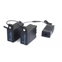 Cargador portátil con 2 conectores D-Tap, con carga rápida e indicador LED del estado de carga - PC-U130B2 -  -  - 3