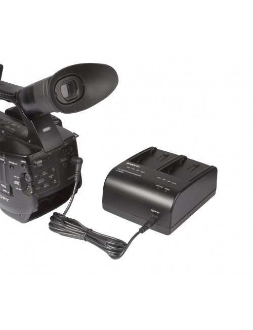 Cargador doble para SONY BP-U30/60/90 y SWIT S-8U63/65/65 y LB-SU98 con adaptador DC 12V y alimentación para videocámaras - 3