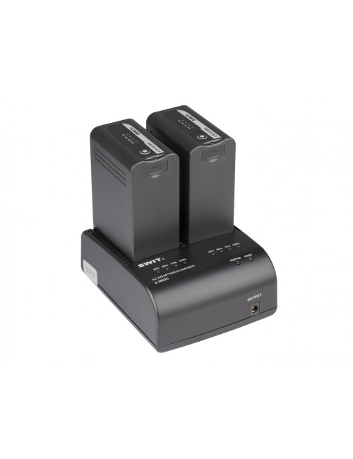 Cargador doble para SONY BP-U30/60/90 y SWIT S-8U63/65/65 y LB-SU98 con adaptador DC 12V y alimentación para videocámaras - 2