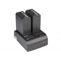 Cargador doble para SONY BP-U30/60/90 y SWIT S-8U63/65/65 y LB-SU98 con adaptador DC 12V y alimentación para videocámaras - 2