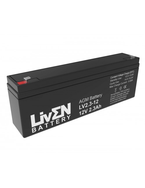 Batería 12V 2,3Ah C20 F1 Liven LV2.3-12 - LV2.3-12 -  -  - 1