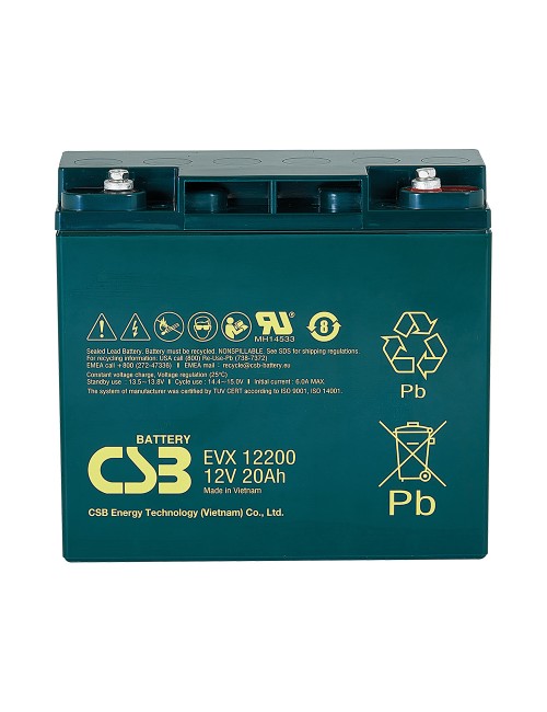 Batería 12V 20Ah C20 ciclo profundo CSB EVX12200 - CSB-EVX12200 -  -  - 1