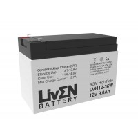 Batería para SAI de 12V 9Ah C20 36W alta descarga Liven LVH12-36W - LVH12-36W -  -  - 1