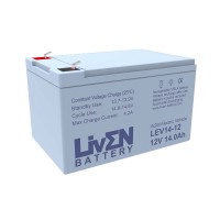 Pack de 2 baterías para scooter eléctrico Libercar Smart 4 de 12V 14Ah C20 ciclo profundo LivEN LEV14-12 - 2xLEV14-12 -  -  - 2
