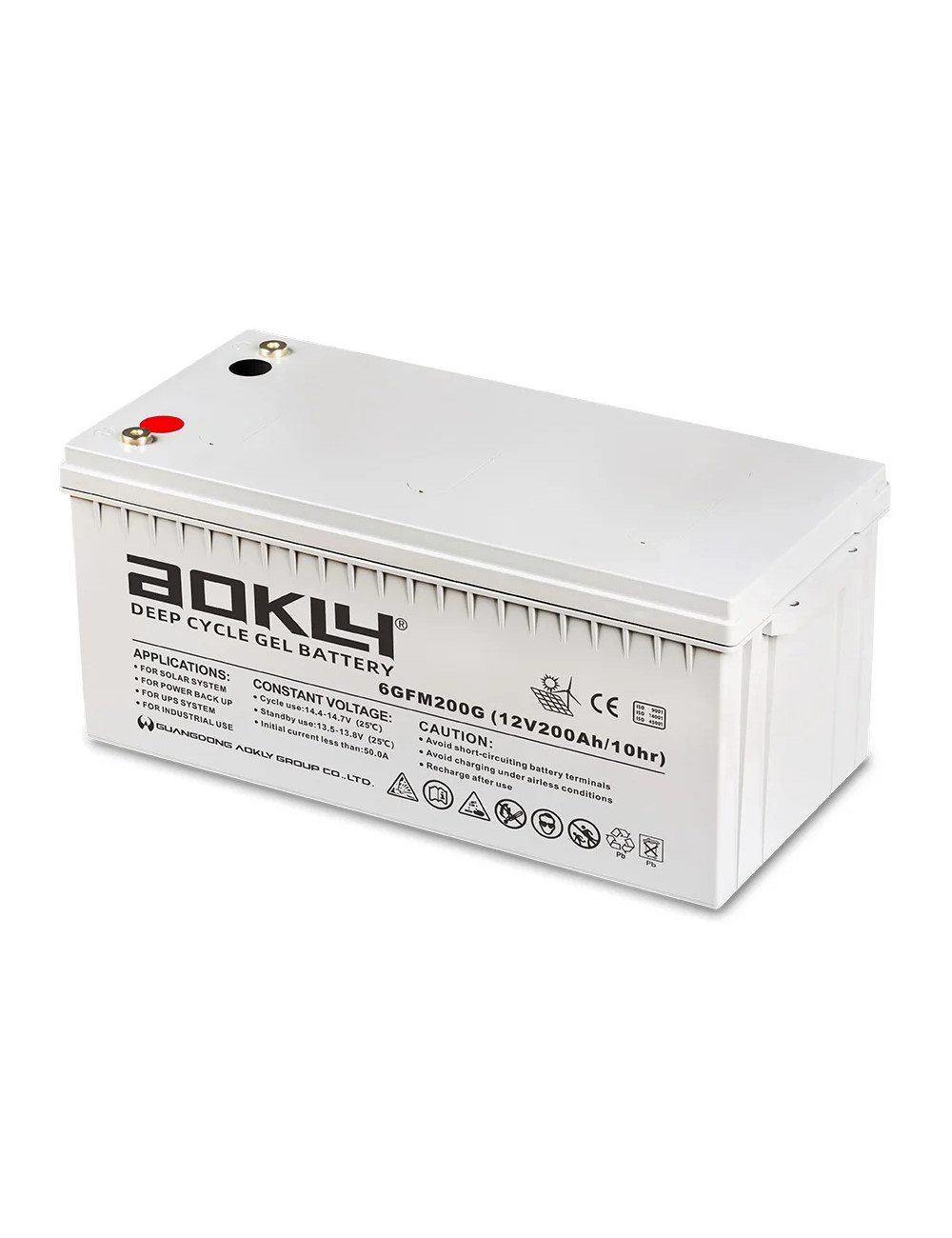 Batería gel 12V 200Ah C10 ciclo profundo Aokly 6GFM200G - 6GFM200G - - - 1 Batería gel 12V 200Ah C10 ciclo profundo Aokly 6GFM200G - 6GFM200G - - - 1