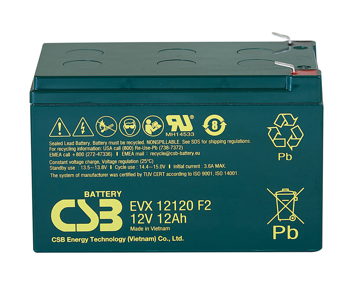 Bateria 12V 12Ah C20 ciclo profundo CSB EVX12120