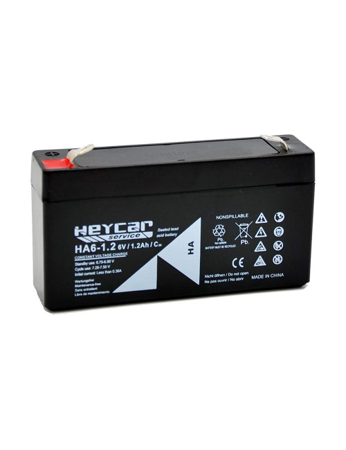 Bateria 6V 1,2Ah C20 Heycar Service - 1