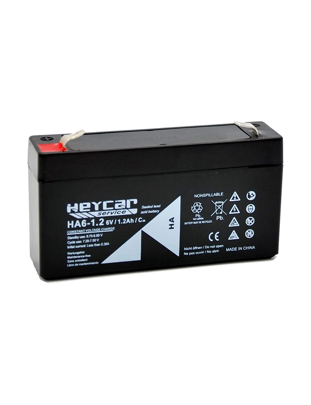 Batería 6V 1,2Ah C20 Heycar Service - HA6-1.2 -  - 8435231203111 - 1