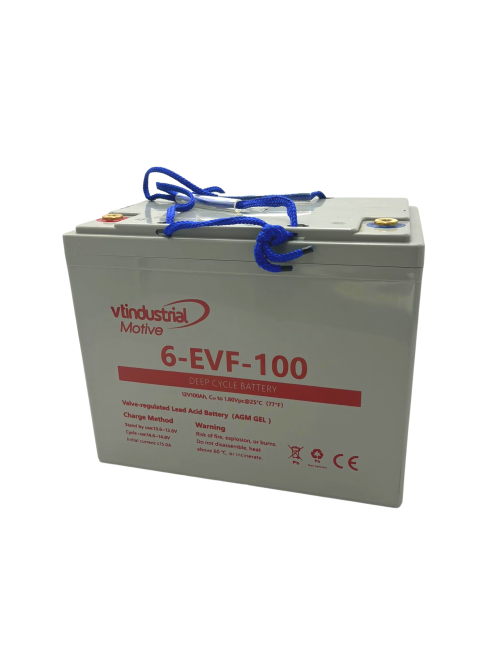 Bateria gel AGM 12V 100Ah C20 ciclo profundo série Industrial Motivo 6-EVF-100 - 1