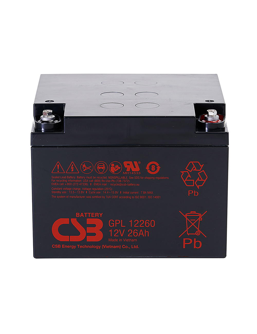 Batería 12V 26Ah C20 CSB GPL12260 - CSB-GPL12260 - - - 1 Batería 12V 26Ah C20 CSB GPL12260 - CSB-GPL12260 - - - 1