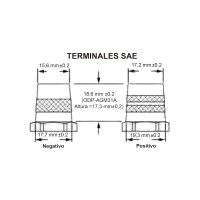 Kit de terminal adaptador SAE (automóvel) para baterias Odyssey PC2150, 31-PC2150S, ODX-AGM31, ODX-AGM31R e ODP-AGM31 - 2