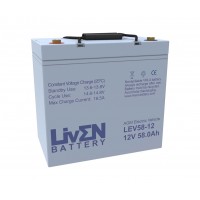 Pacote 2 baterias para Madeira de Totalcare 12V 58Ah C20 ciclo profundo LivEN LEV58-12 - 1