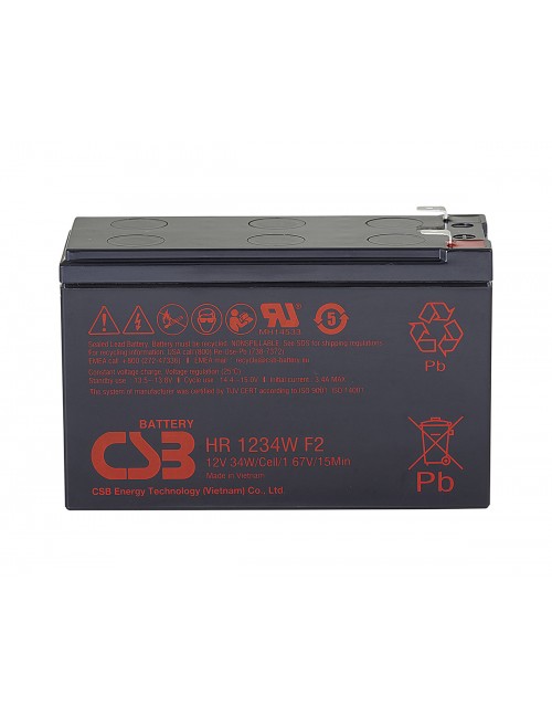 Bateria para booster Black+Decker BDJS350 de 12V 9Ah 34W/celda CSB HR1234WF2 - 1