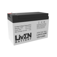 Batería 12V 8Ah C20 32W alta descarga Liven LVH12-32W - LVH12-32W -  -  - 1
