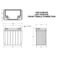 PC535 bateria 12V 14Ah C20 200CCA Odyssey Power & Motorsports ODS-AGM16B. - 2