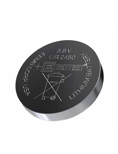 LIR2450 bateria de lítio recarregável 3.7V 120mAh EEMB (embalagem industrial) - 1