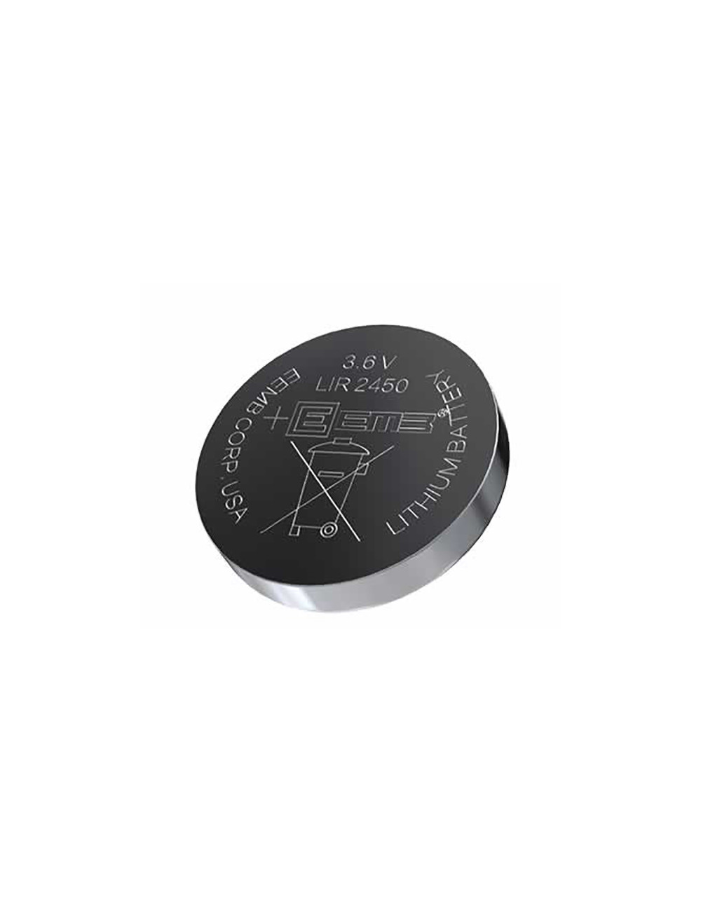 LIR2450 bateria de lítio recarregável 3.7V 120mAh EEMB (embalagem industrial) - 1 LIR2450 bateria de lítio recarregável 3.7V 120mAh EEMB (embalagem industrial) - 1