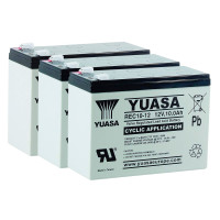 Pack 3 baterías para OSET 16.0 ECO de 12V 10Ah C20 ciclo profundo Yuasa REC10-12 - 3xREC10-12 -  -  - 1