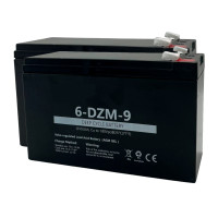 Pacote 2 baterias para Oset 12.5 Eco de 12V 9Ah C20 ciclo profundo 6-DMZ-9 - 1