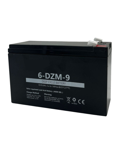 Batería 12V 9Ah C20 ciclo profundo 6-DMZ-9 - 6DZM9 -  -  - 1