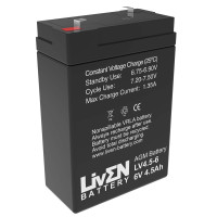 Batería Feber, Injusa, Moltó, PegPerego para coches, motos y quads eléctricos 6V 4,5Ah LivEN LV4.5-6 - LV4.5-6 -  -  - 1