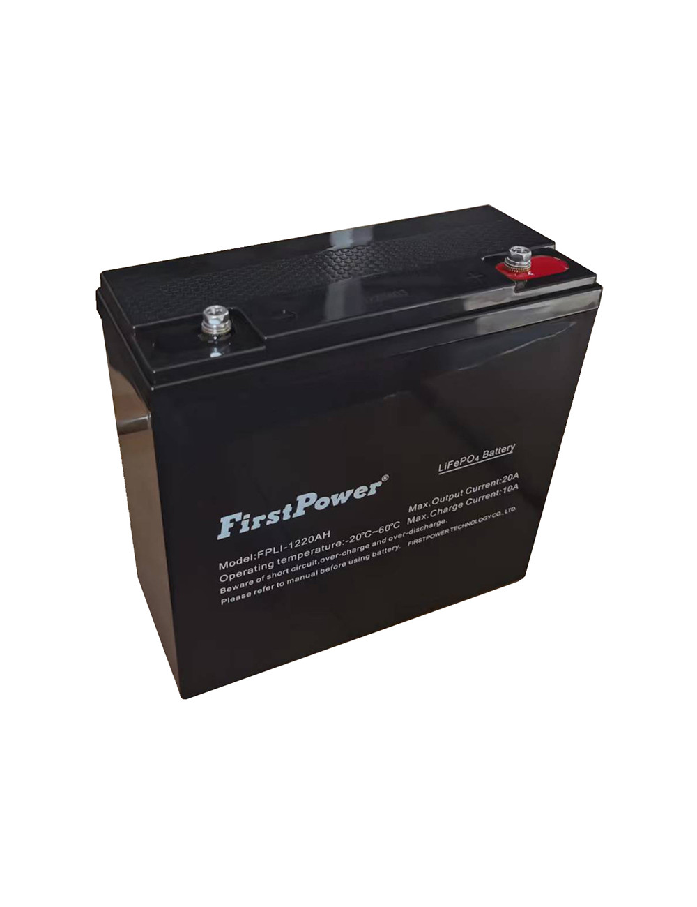 Bateria de lítio 12V 20Ah 256Wh LiFePO4 FirstPower FPLI1220AH - 1 Bateria de lítio 12V 20Ah 256Wh LiFePO4 FirstPower FPLI1220AH - 1