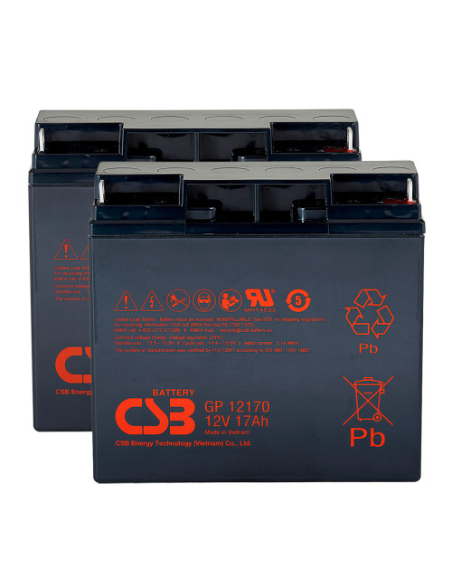 RBC7 pacote 2 baterias para UPS APC 12V 17Ah C20 CSB GP12170 - 1