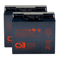 RBC7 pacote 2 baterias para UPS APC 12V 17Ah C20 CSB GP12170 - 1