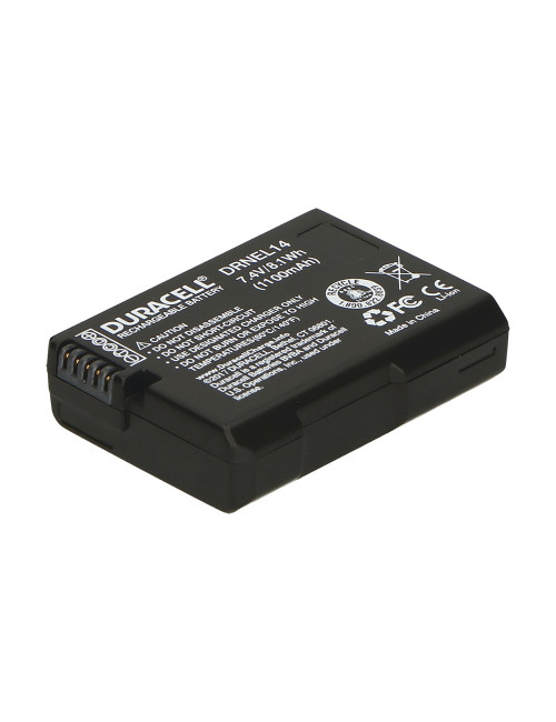 Batería compatible Nikon EN-EL14, EN-EL14A 7,4V 1100mAh 8,1Wh Duracell - DRNEL14 -  - 5055190133347 - 2