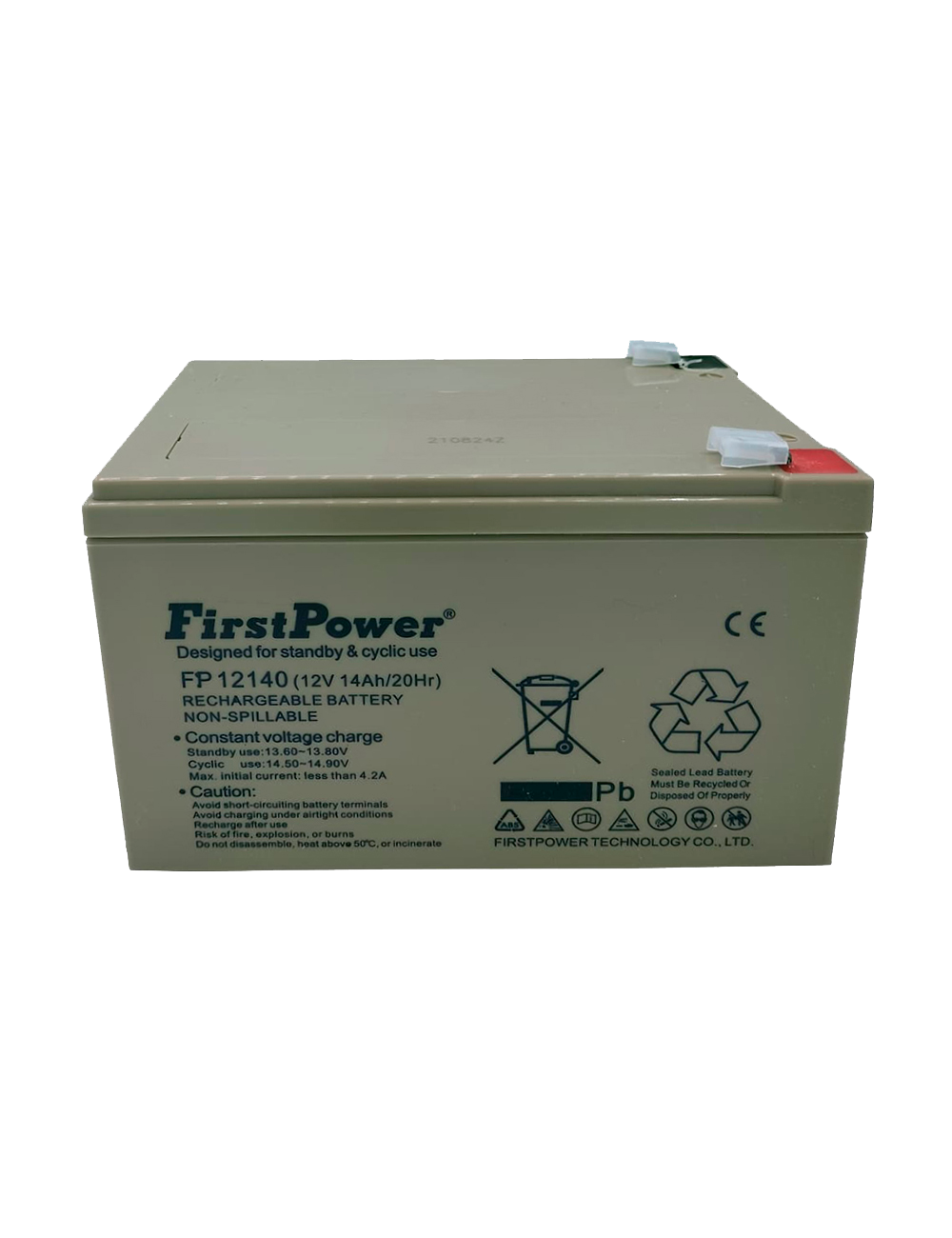 Bateria 12V 14Ah C20 ciclo profundo FirstPower FP12140 - 1