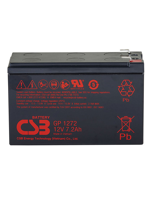Batería 12V 7,2Ah para APC Smart UPS y APC Back UPS sustituye APC RBC2 - CSB-GP1272 -  -  - 1