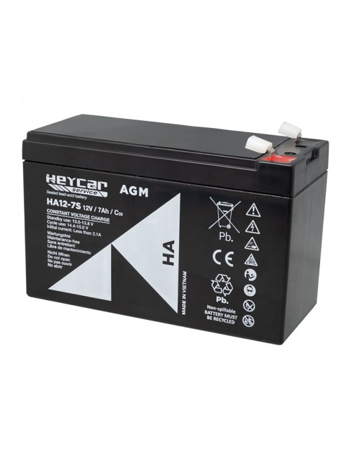 Bateria para UPS 12V 7Ah C20 Heycar Service HA12-7S - 1