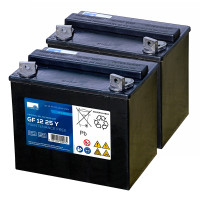 Pacote 2 baterías de gel 12V 28Ah C20/20Hr Sonneschein Dryfit serie GF-Y (A500 cyclic) GF12025YG - 1