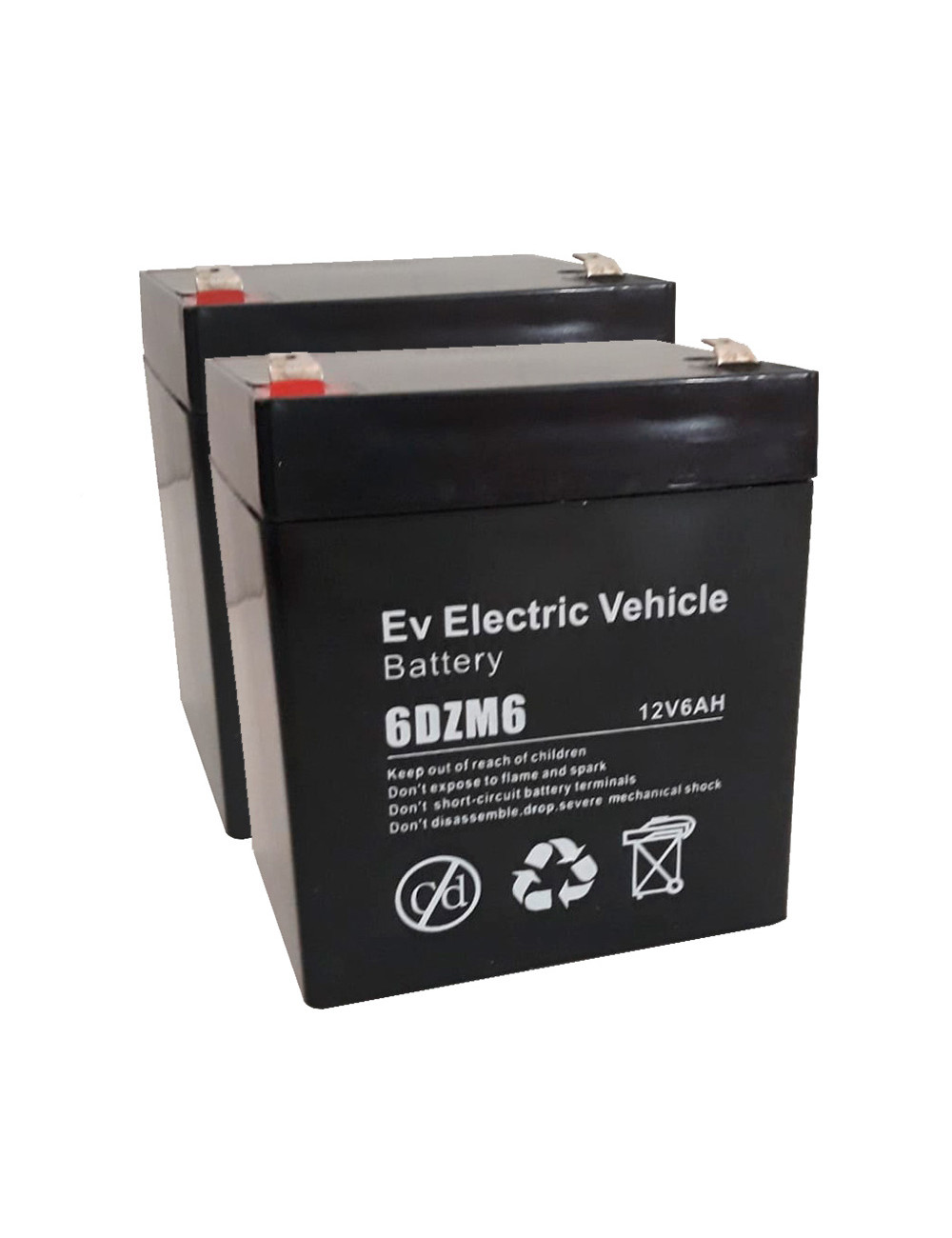 Pacote de 2 baterías para empilhadeira sobe escadas CargoMaster C1413 de 12V 6Ah C20 ciclo profundo 6DZM6 - 1 Pacote de 2 baterías para empilhadeira sobe escadas CargoMaster C1413 de 12V 6Ah C20 ciclo profundo 6DZM6 - 1