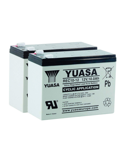 Pacote 2 baterias para Sterling Little Star da Sunrise Medical de 12V 10Ah C20 Yuasa REC10-12 - 1