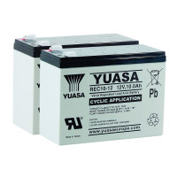 Pack 2 baterías para Sterling Little Star de Sunrise Medical de 12V 10Ah C20 ciclo profundo Yuasa REC10-12 - 2xREC10-12 -  -  - 