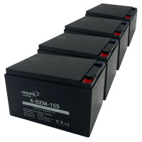 Pacote 4 baterias (48V) para Veleco ZT16 de 12V 15Ah C20 ciclo profundo serie Motive 6-DZM-15S - 1