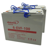 Pacote 2 baterias para empilhadores e porta-paletes ES10 3300 de 12V 100Ah C20 ciclo profundo Industrial Motive 6-EVF-100 - 2