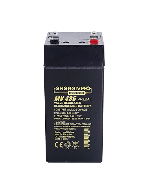 Batería para alarma 4V 3,5Ah C20 Energivm MV435 - MV435 -  - 8437009986080 - 1