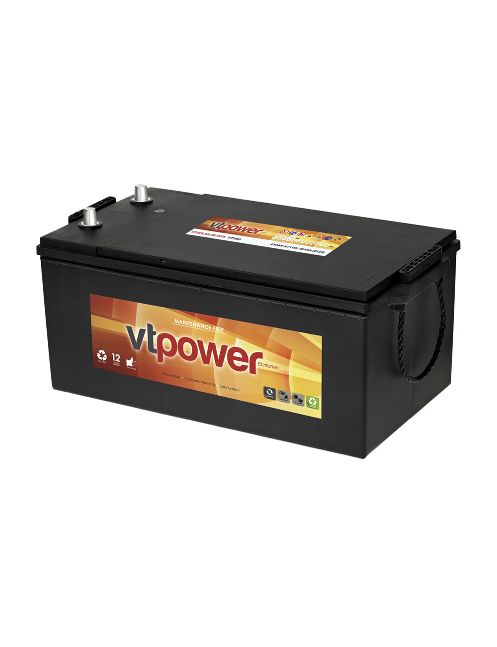 Batería 12V 250Ah C100 Solar Monoblock sellada y libre de mantenimiento (SMF) - VT250 -  - 8435582800045 - 1
