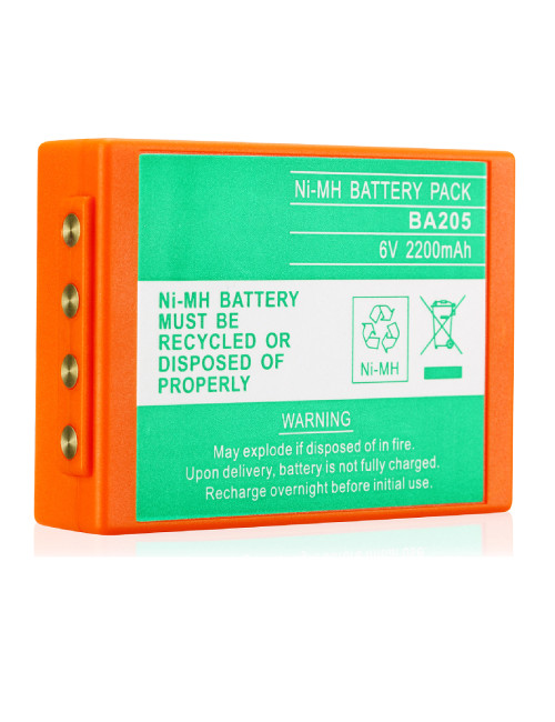 Bateria compatível HBC Radiomatic FuB05AA, FuB05XL, BA205000, BA20503, BA206000, BA206030, BA225000, BA225030... 6V 2200mAh - 1
