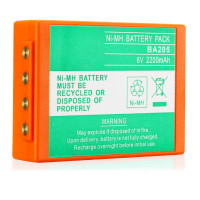 Bateria compatível HBC Radiomatic FuB05AA, FuB05XL, BA205000, BA20503, BA206000, BA206030, BA225000, BA225030... 6V 2200mAh - 1