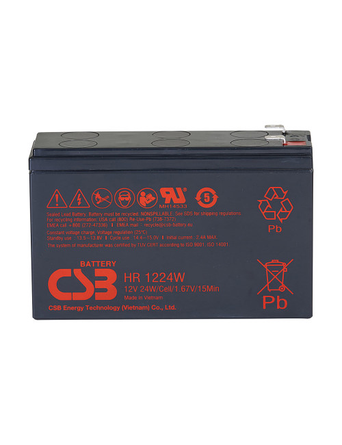 Batería 12V 6Ah 24W/celda CSB HR1224W - CSB-HR1224W -  -  - 1