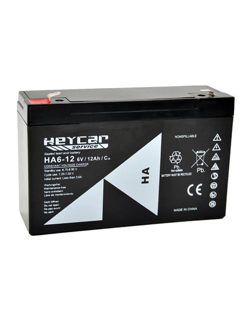 Bateria para escala e balança 6V 12Ah C20 Heycar Service HA6-12 - 1