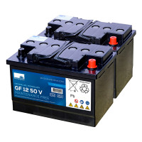Pack 2 baterias de gel 12V 55Ah C20/20Hr Sonneschein Dryfit série GF-V - 1