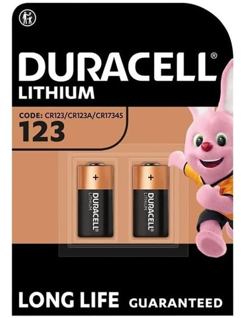 CR123A pila de litio 3V Duracell Lithium (blister 2 unidades) - CR123/B2 -  - 5000394020320 - 1