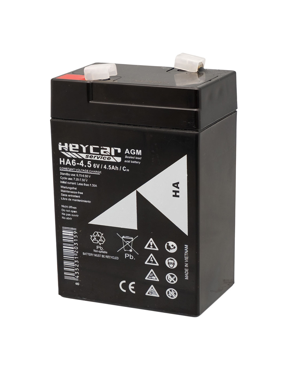 Bateria para balança Baxtran ABD de 6V 4,5Ah C20 Heycar Service HA6-4.5 - 1 Bateria para balança Baxtran ABD de 6V 4,5Ah C20 Heycar Service HA6-4.5 - 1